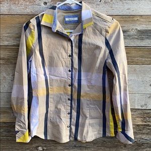 Devernois | Plaid Button Down Long Sleeve Shirt size 6